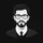 minimalist developer avatar illustration in monochrome style